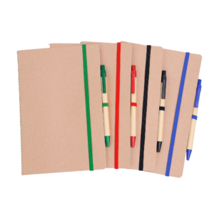 Caderno com caneta personalizado