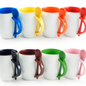 Caneca Cerâmica com Colher