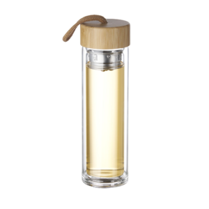 Garrafa de vidro com infusor