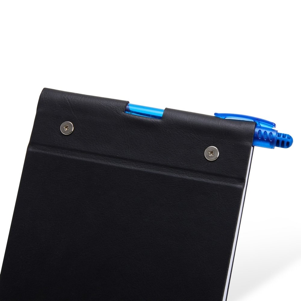Bloco de Anotações em Couro Sintético e Porta Caneta - Imagem 2