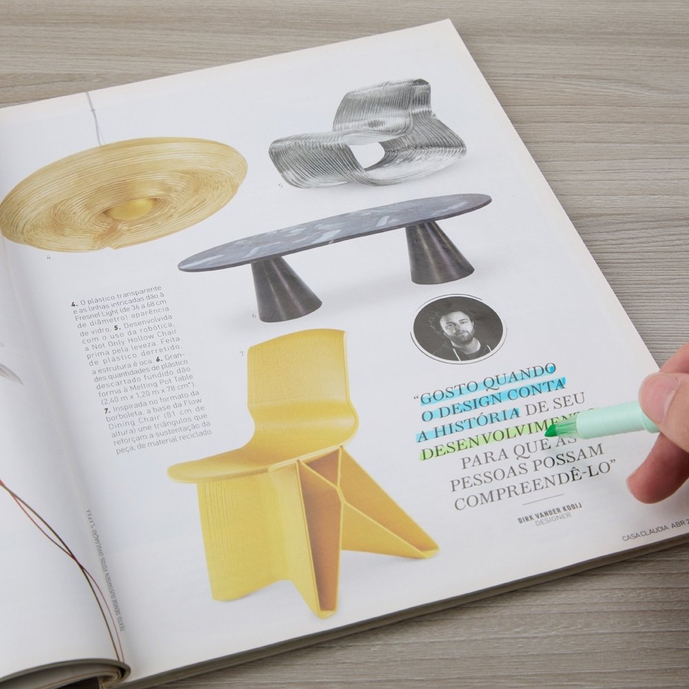 Caneta Plástica Marca Texto - Imagem 5