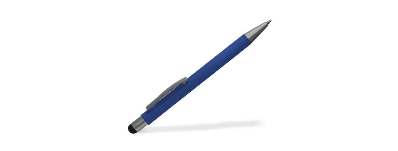 Caneta Esferográfica Em Alumínio Com Ponta Touch - Azul - Imagem 4